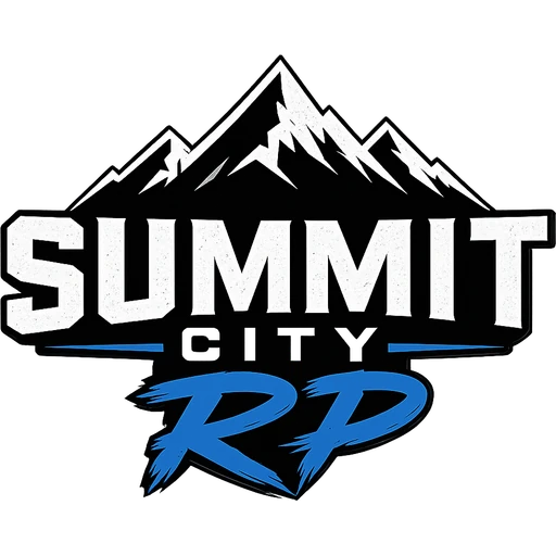 Summit City Roleplay logo: a snow-capped mountain over the words Summit City RP